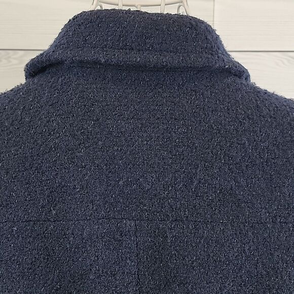 Gap wool blend double-breasted peacoat in blue Women's Size S - Picture 9 of 14
